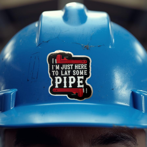 Lay some pipe sticker