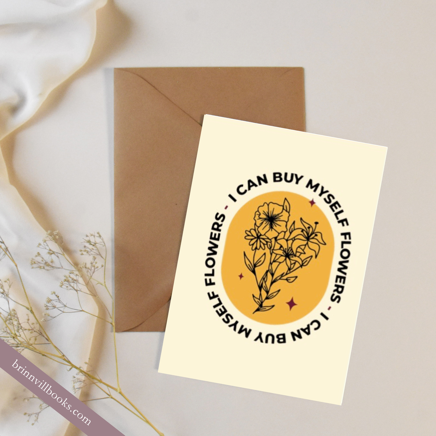 Buy myself flowers card
