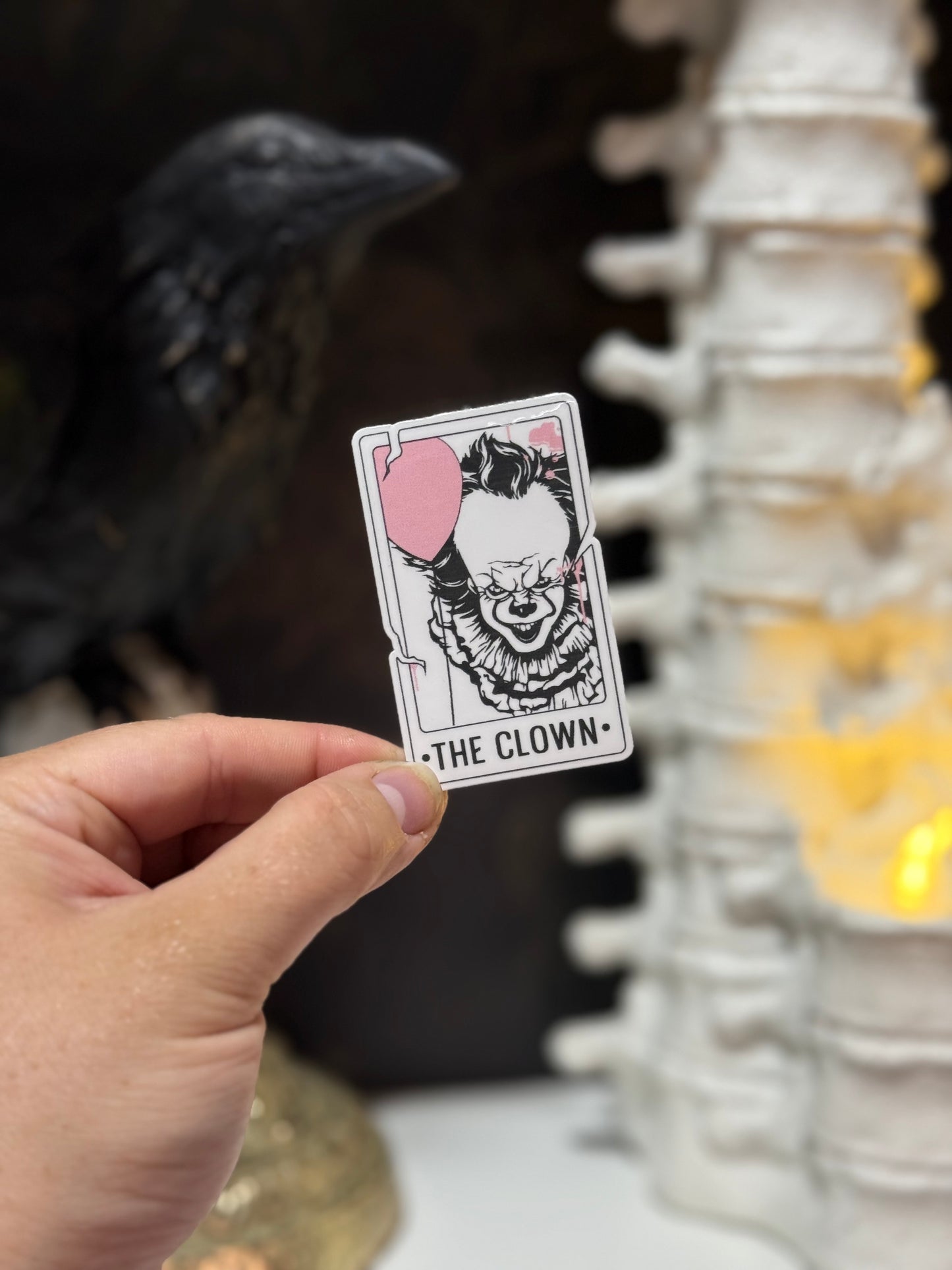 Clown tarot card sticker
