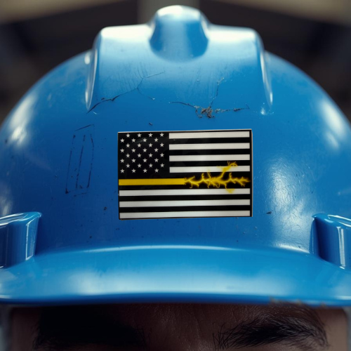 Electricity flag sticker