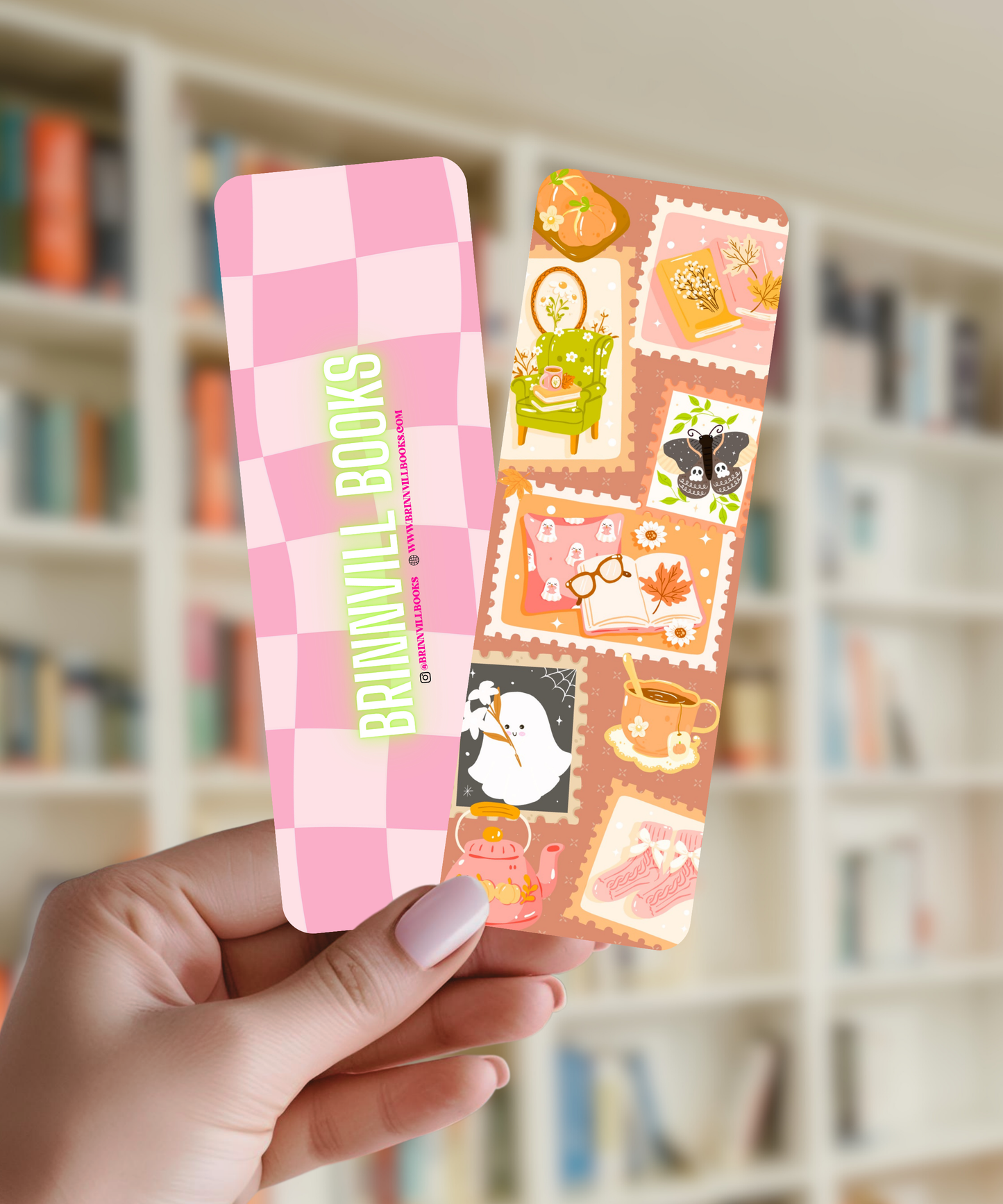 Cozy Autumn Postage Bookmark