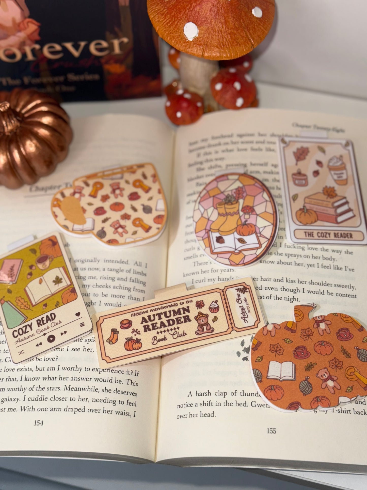 Autumn reader magnetic bookmark