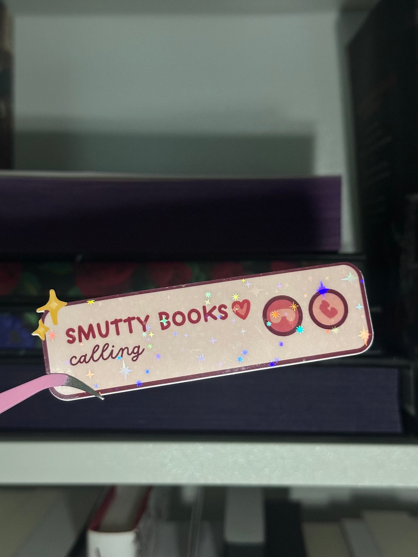 Smutty books calling sticker