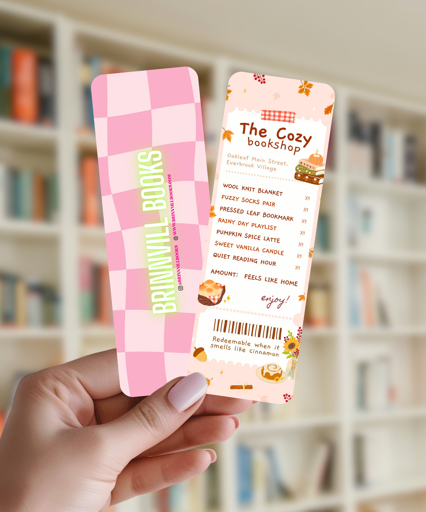 Cozy Bookshop List Bookmark