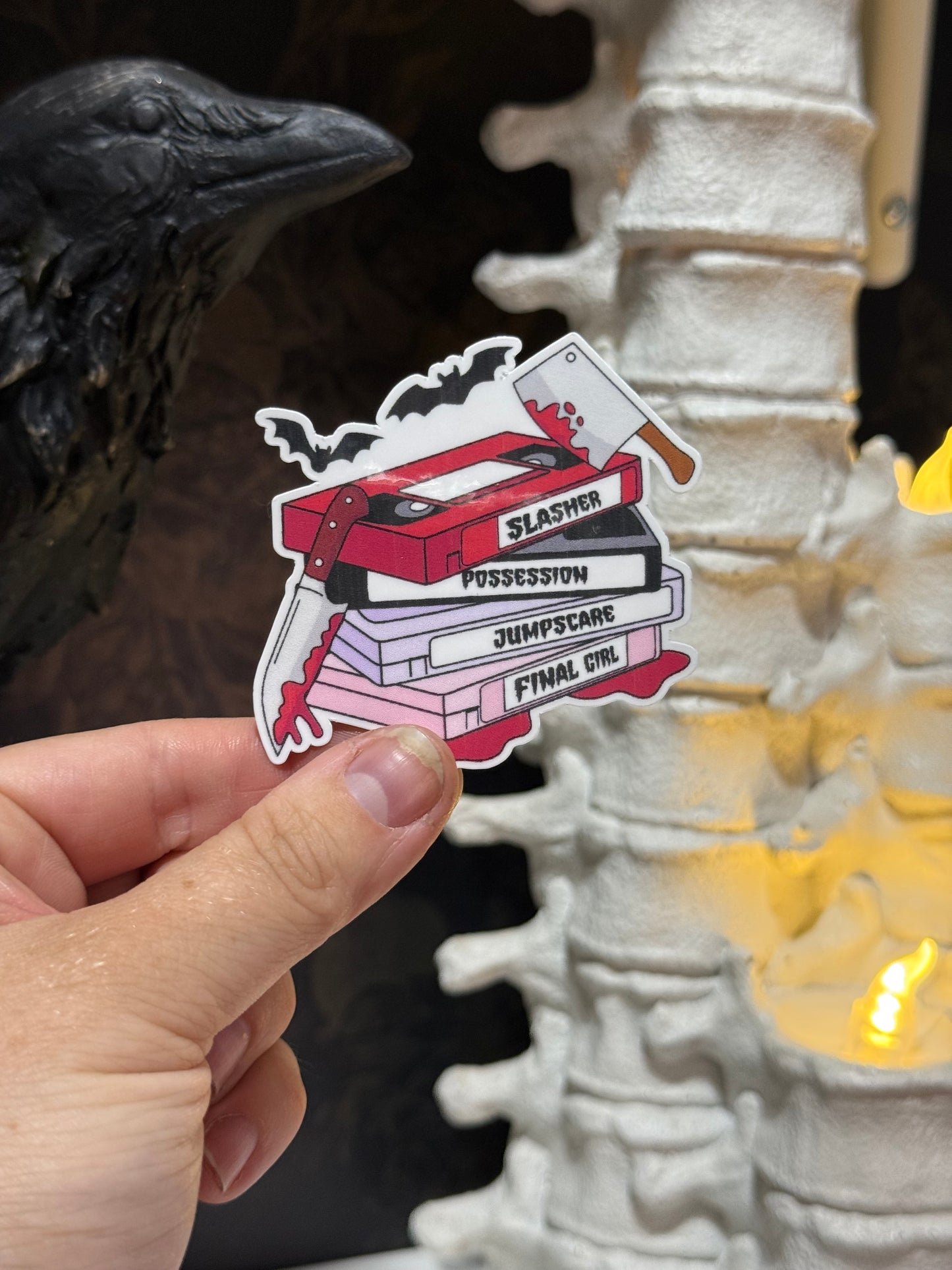 Horror movie stack sticker