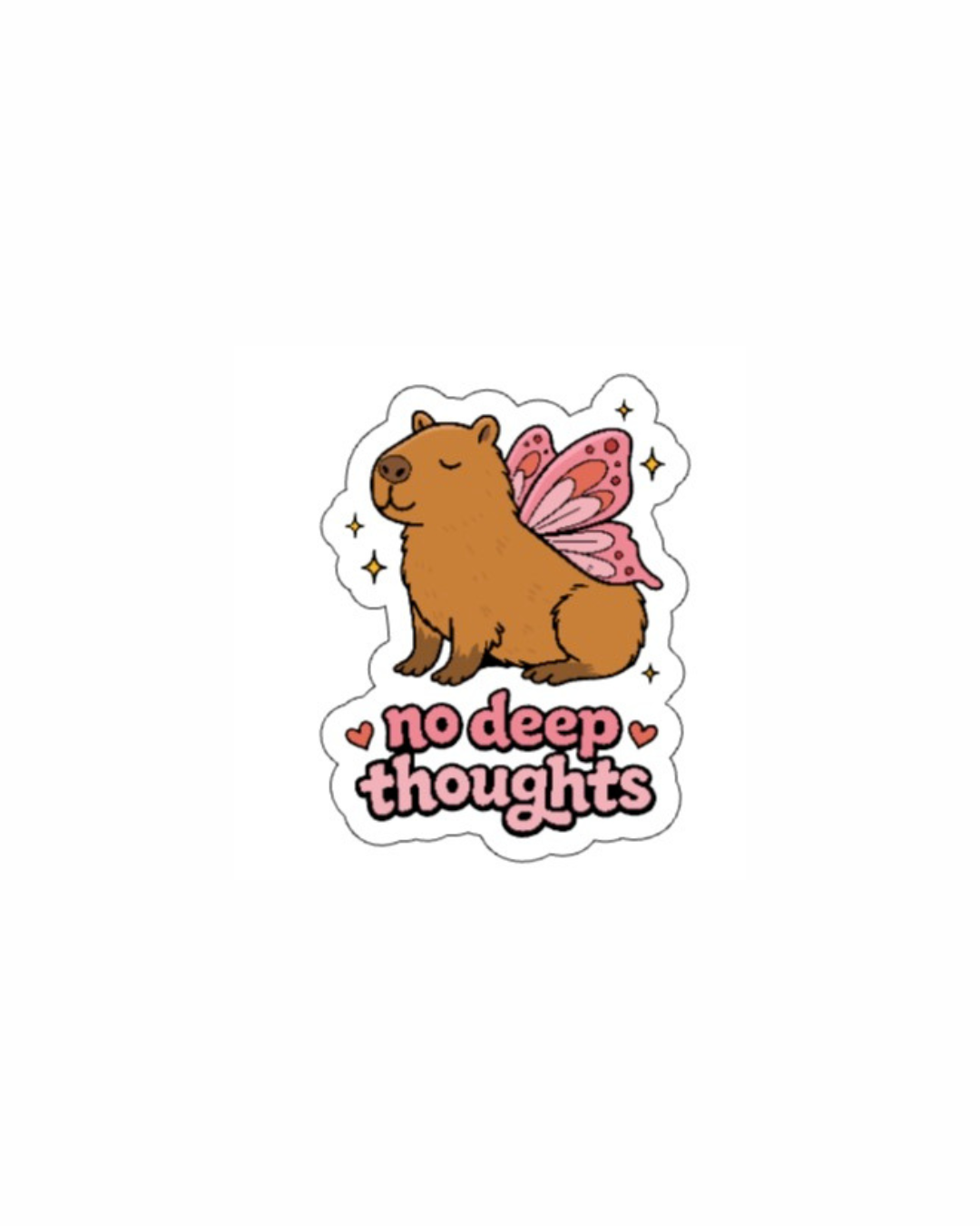 No deep thoughts sticker
