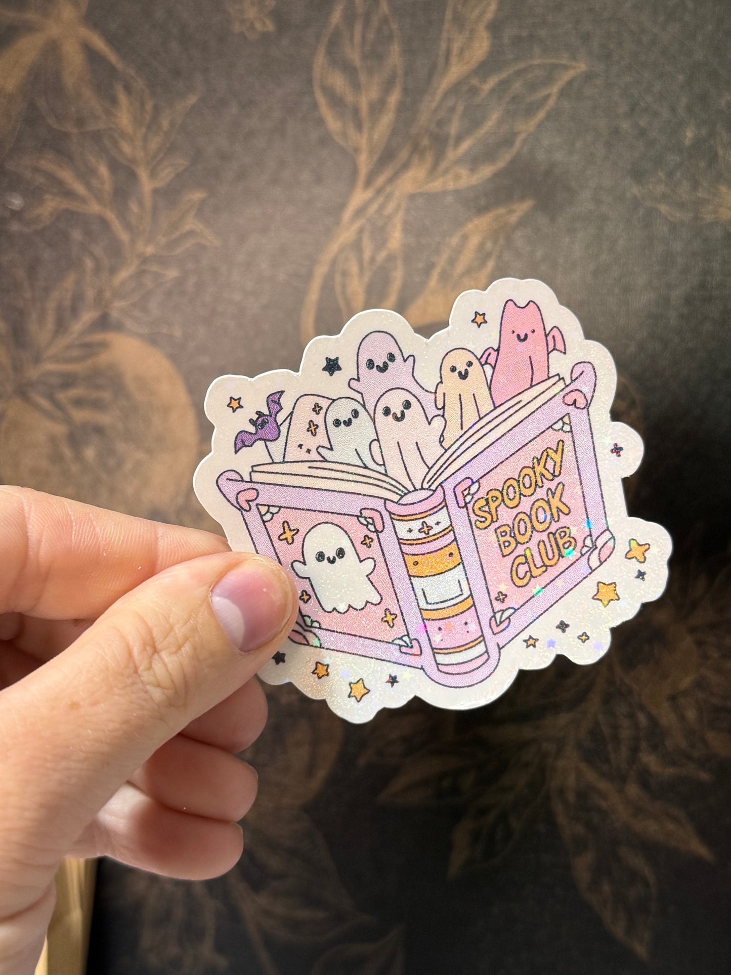 Spooky book sticker