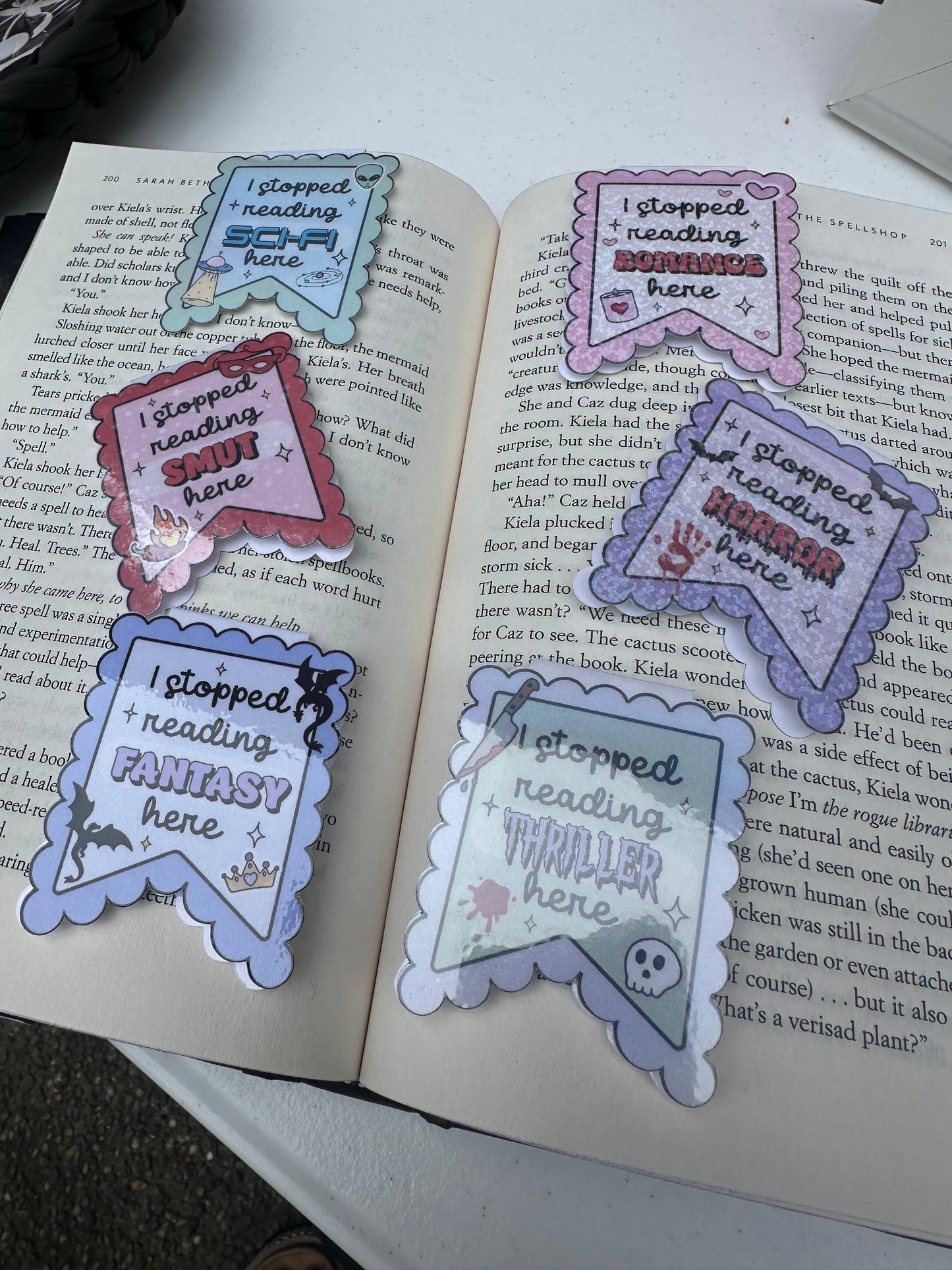 Horror postage magnetic bookmark