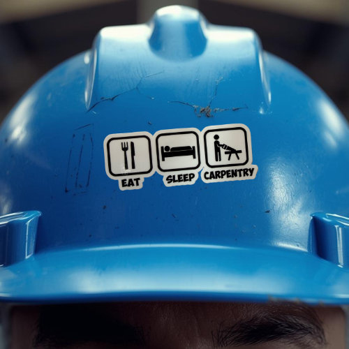 Eat seep carpentry sticker