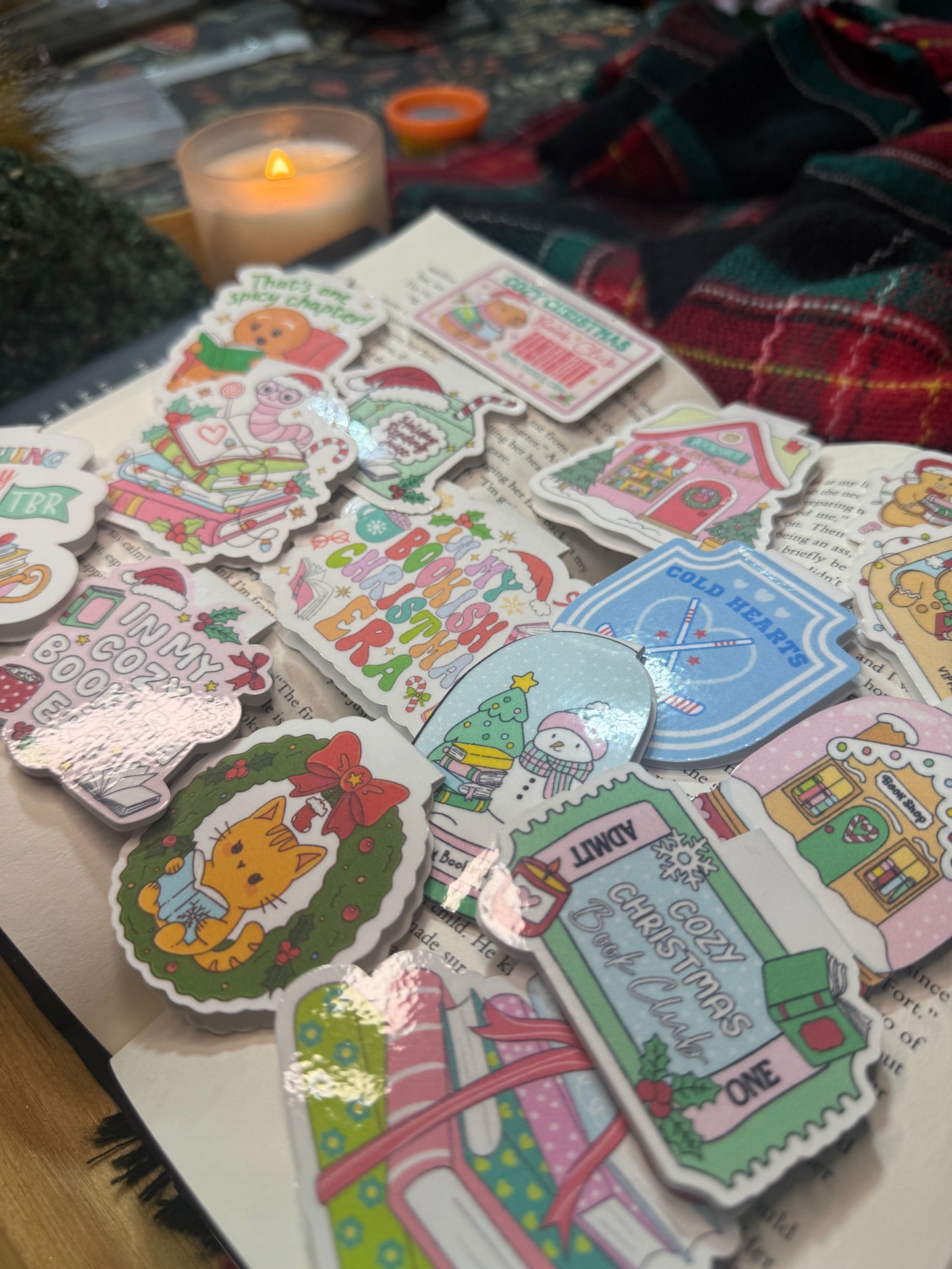 Holiday juice magnetic bookmark