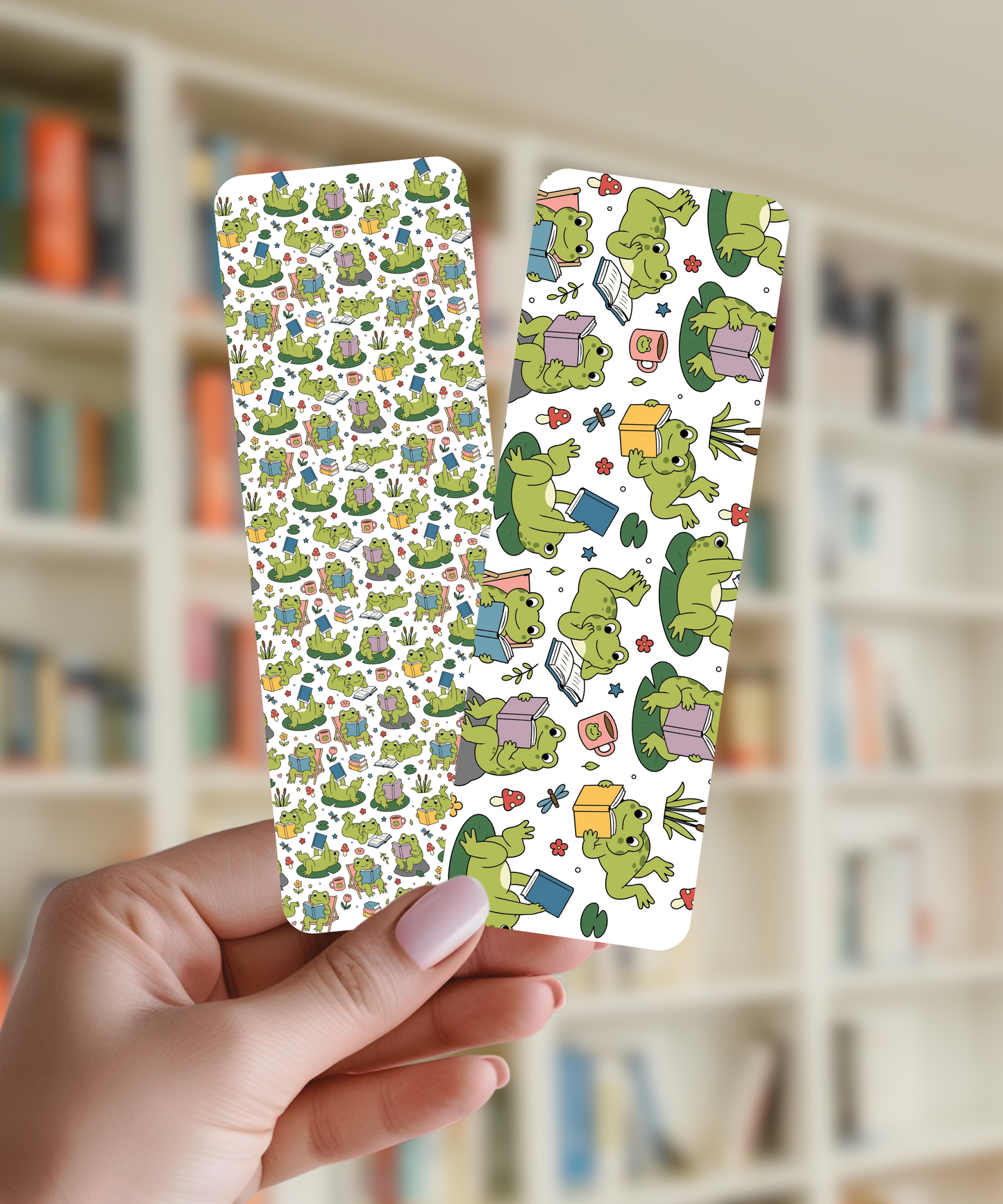 Reading Frogs Bookmark