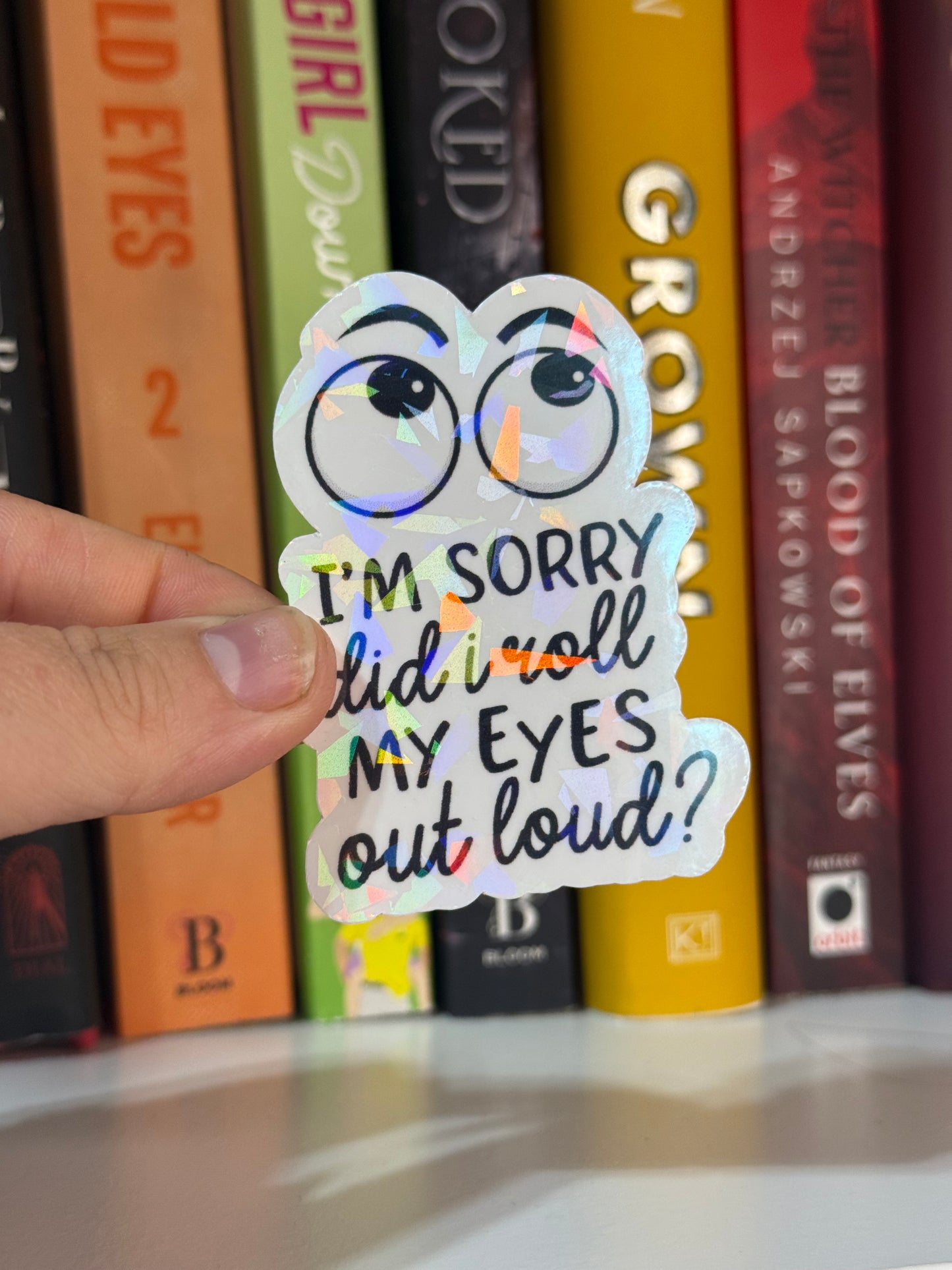 Eye roll sticker