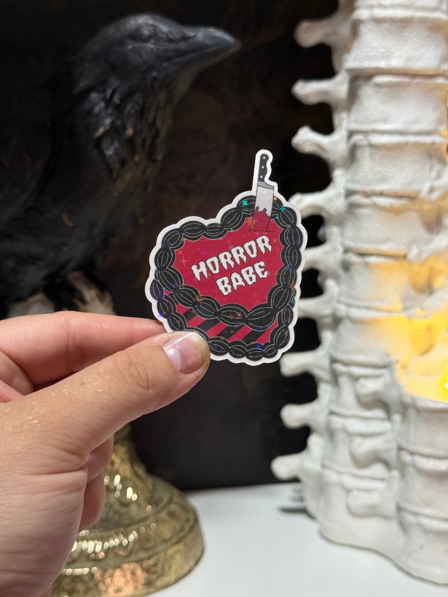 Horror babe cake sticker