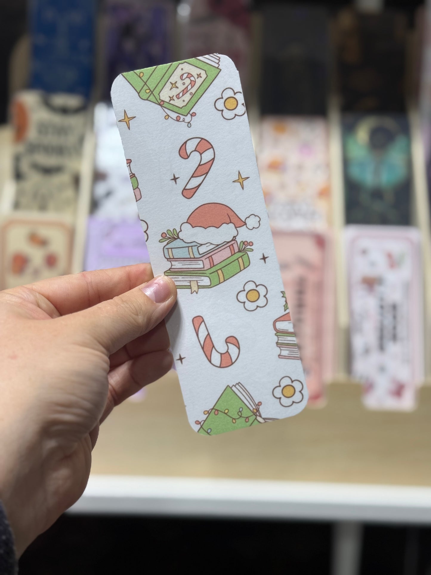 Santa hat bookstack bookmark