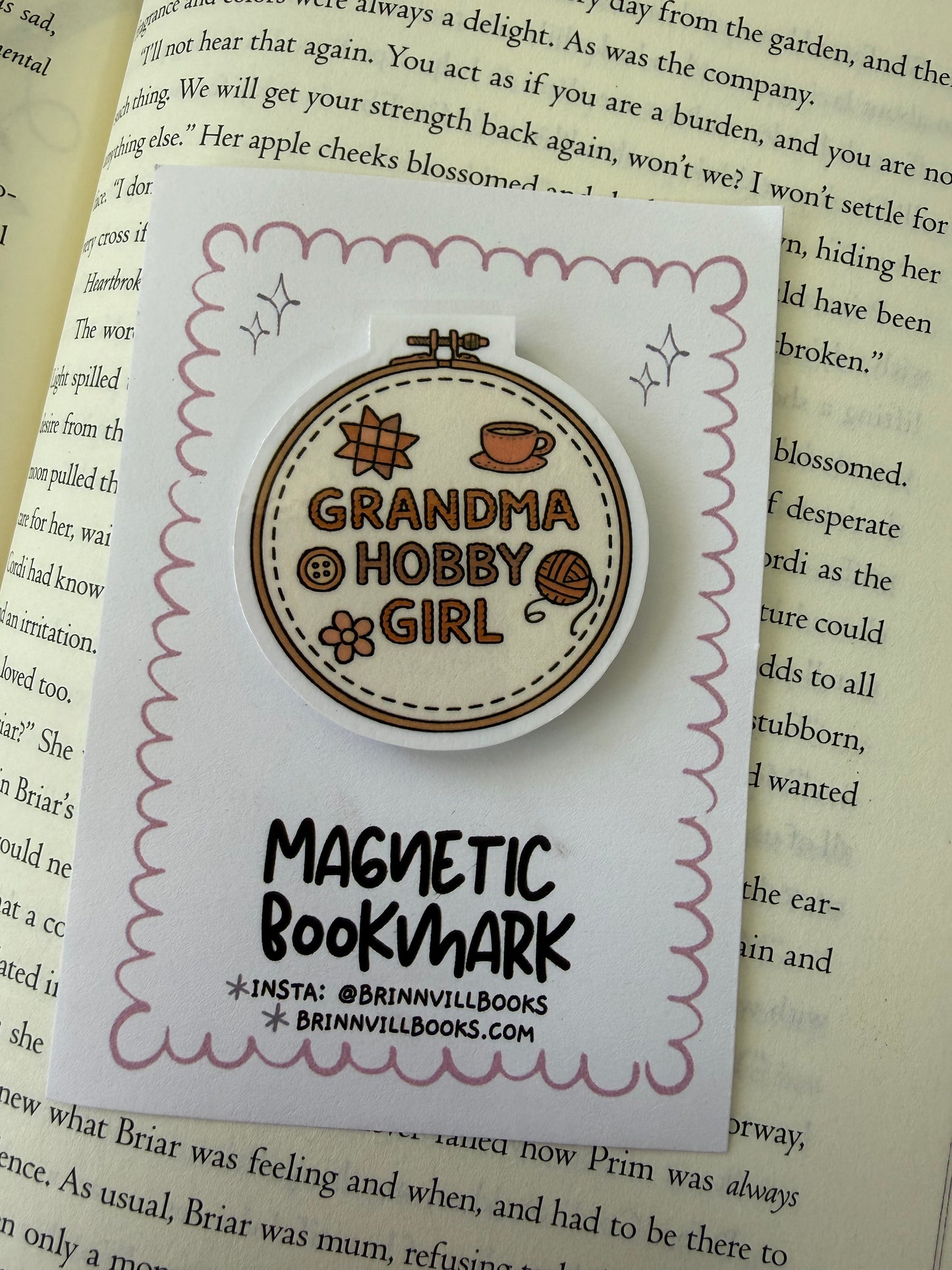 Grandma hobby magnetic bookmark