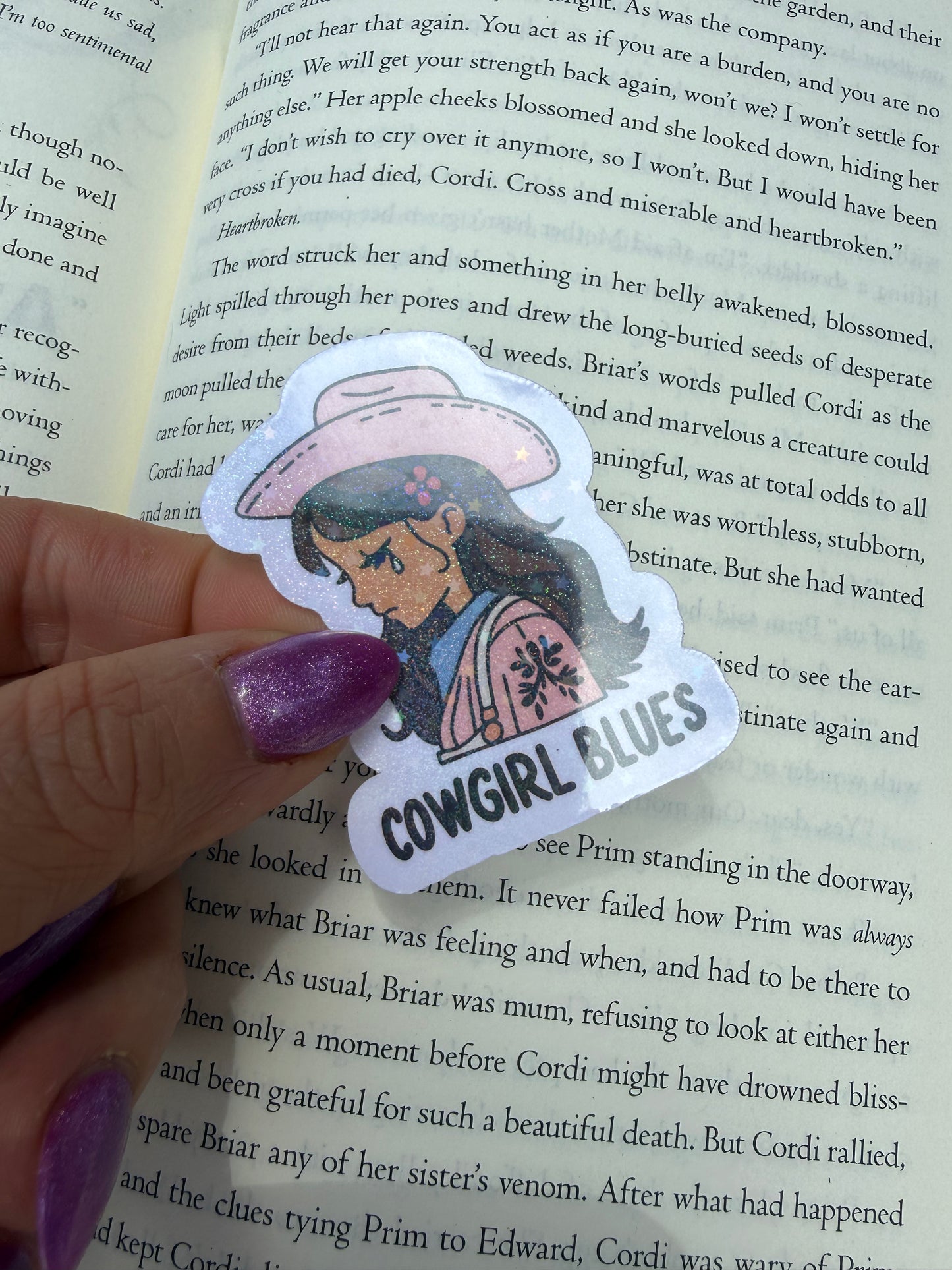 Cowgirl blues sticker