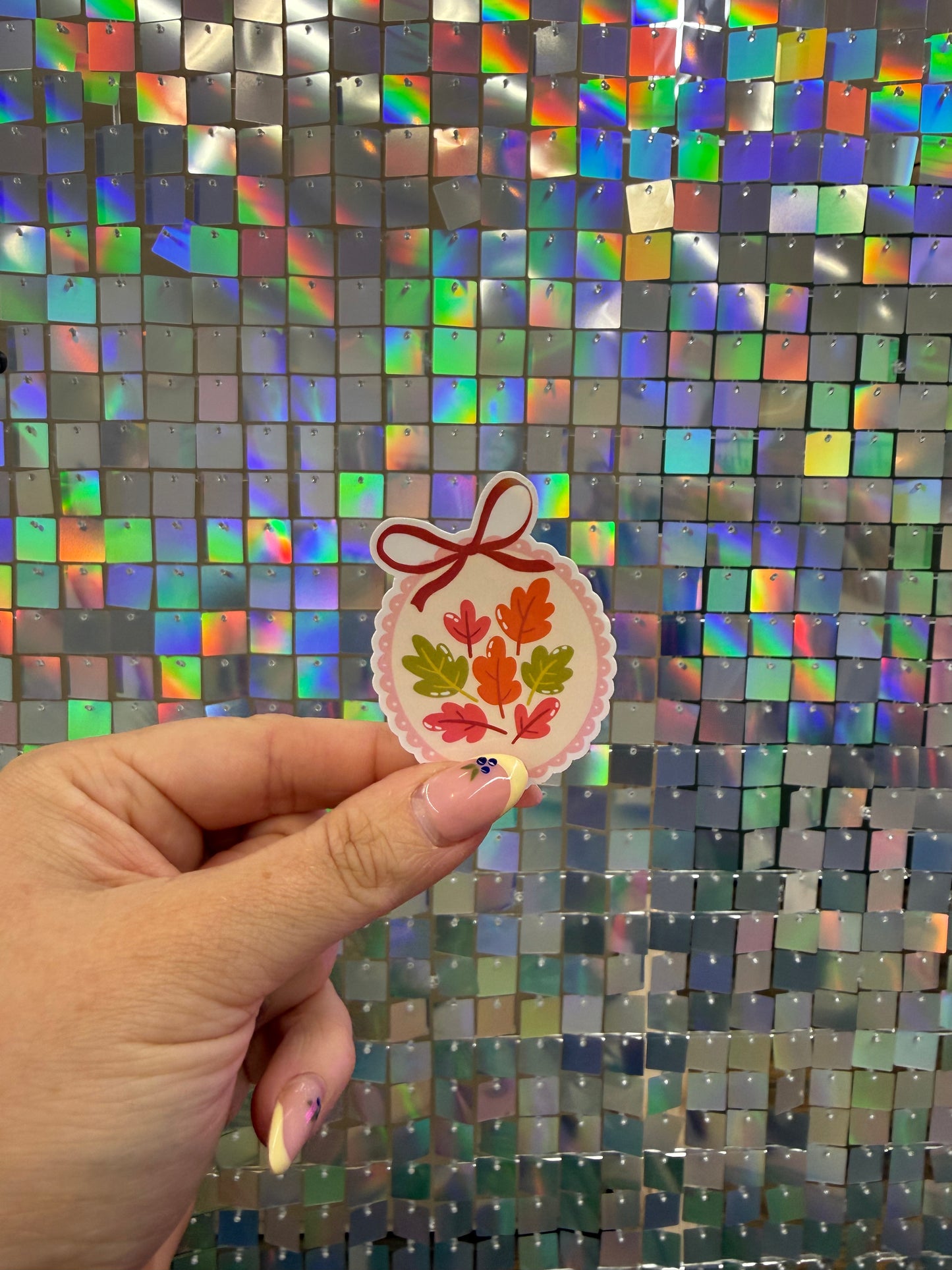 Leaf frame sticker