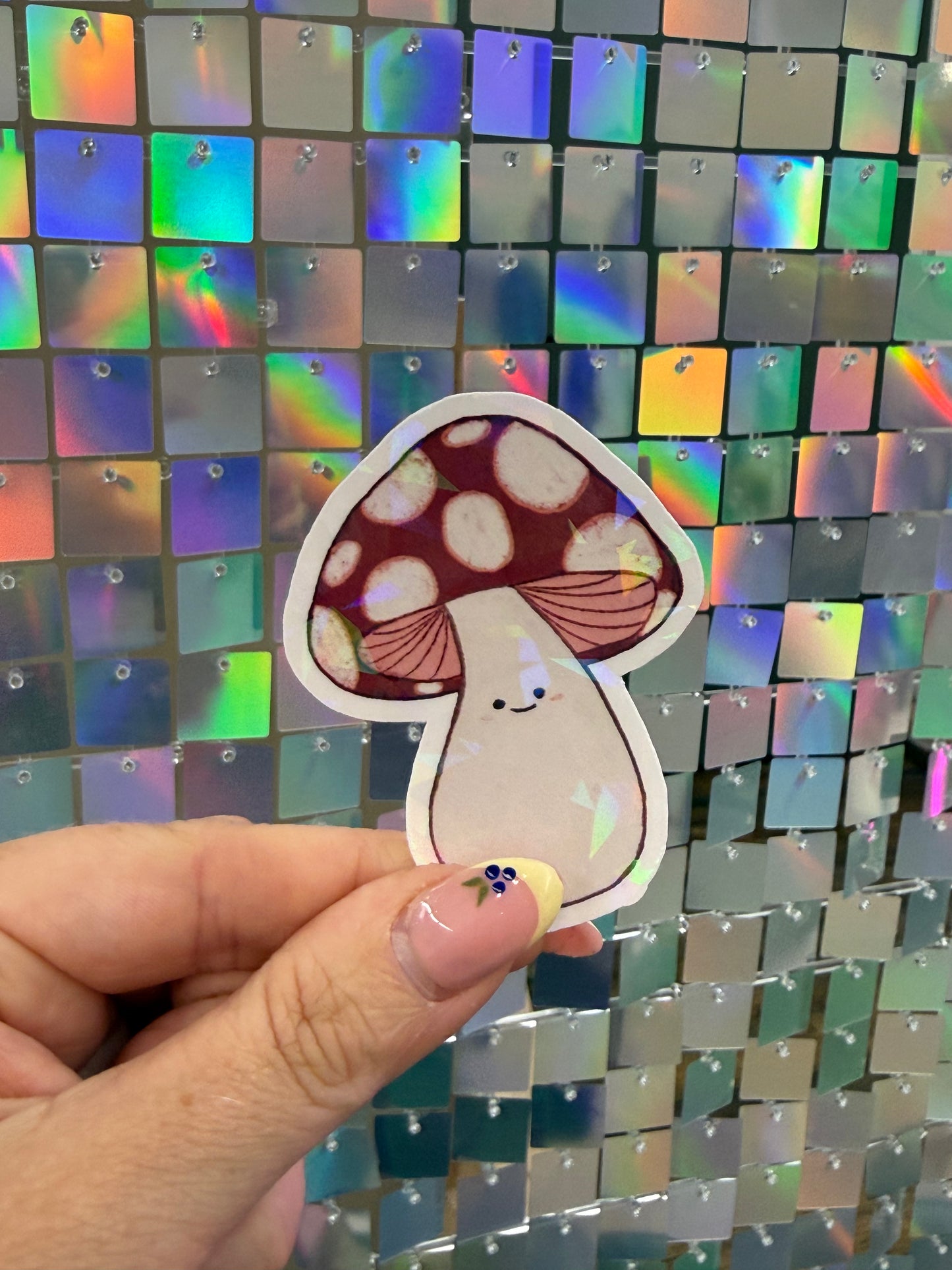 Smiley mushy sticker