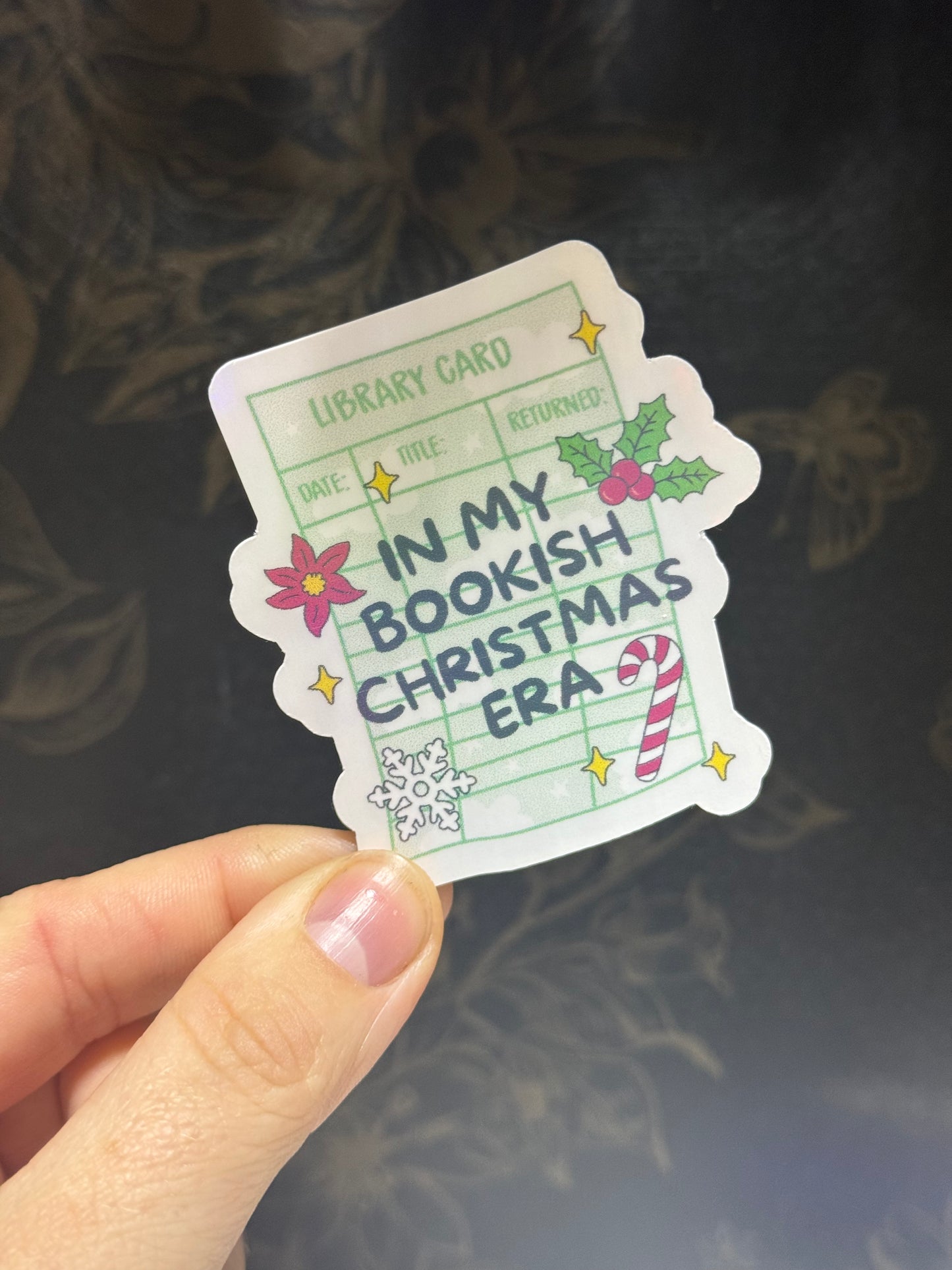 Bookish christmas era sticker