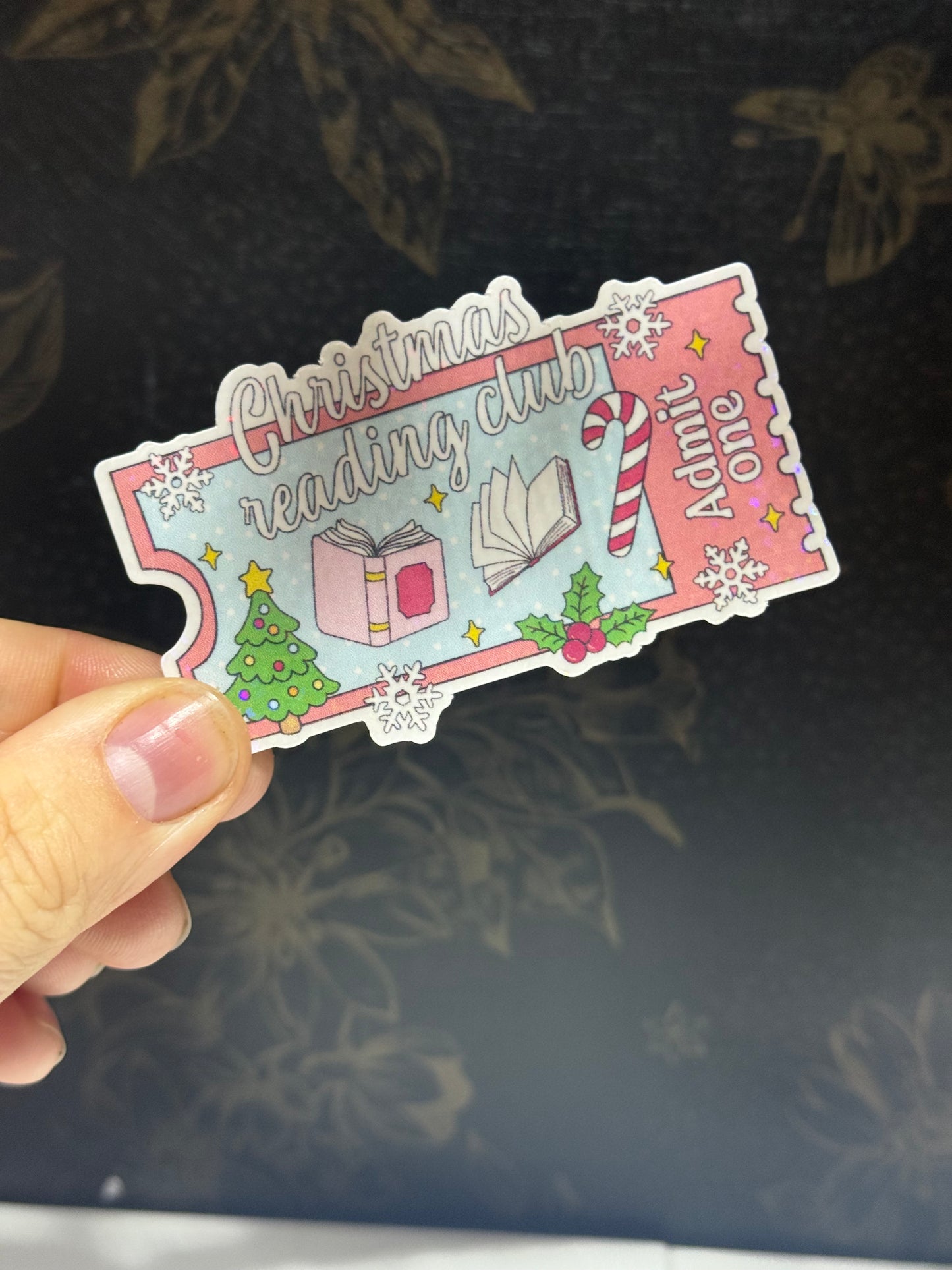 Christmas reading sticker
