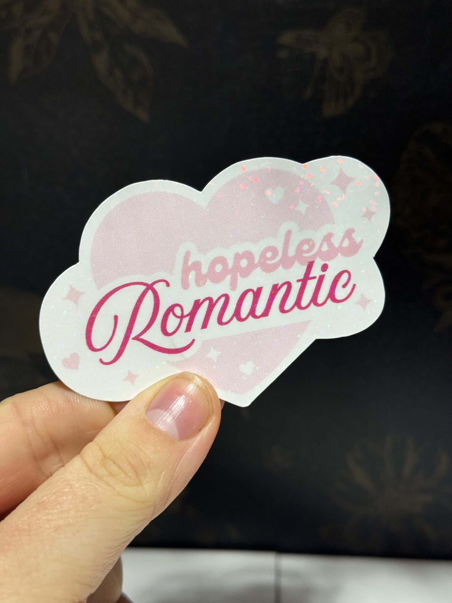 Hopeless romantic sticker