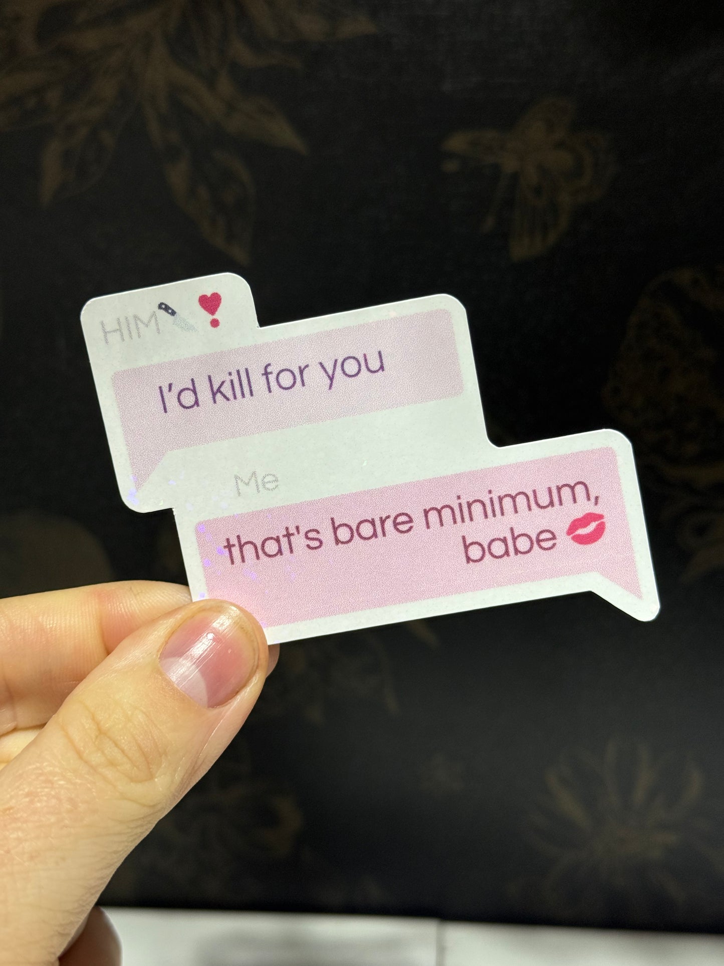 Bare minimum sticker