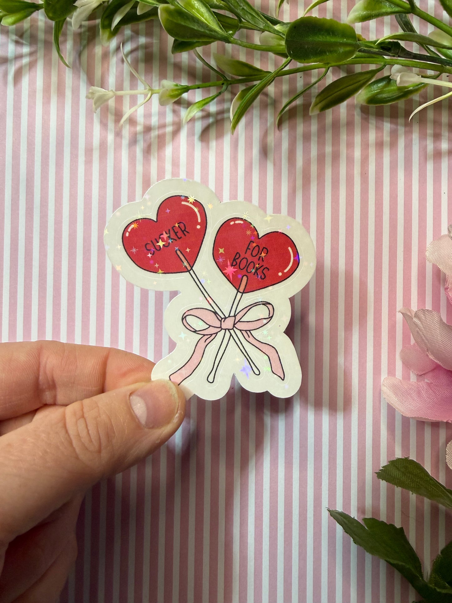 Sucker for books sticker