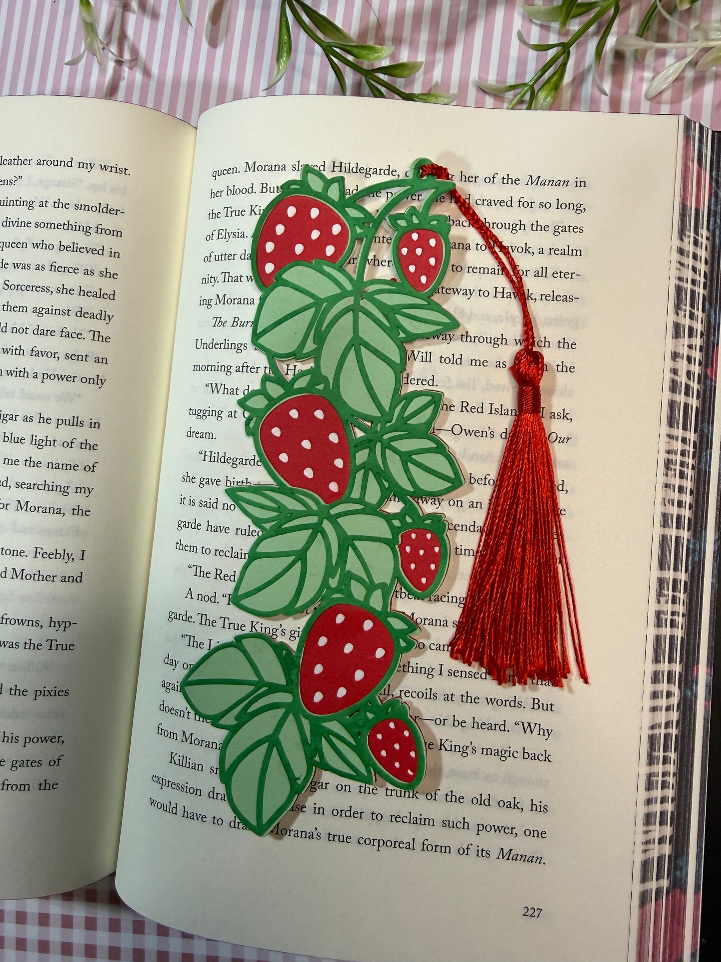Strawberry bookmark