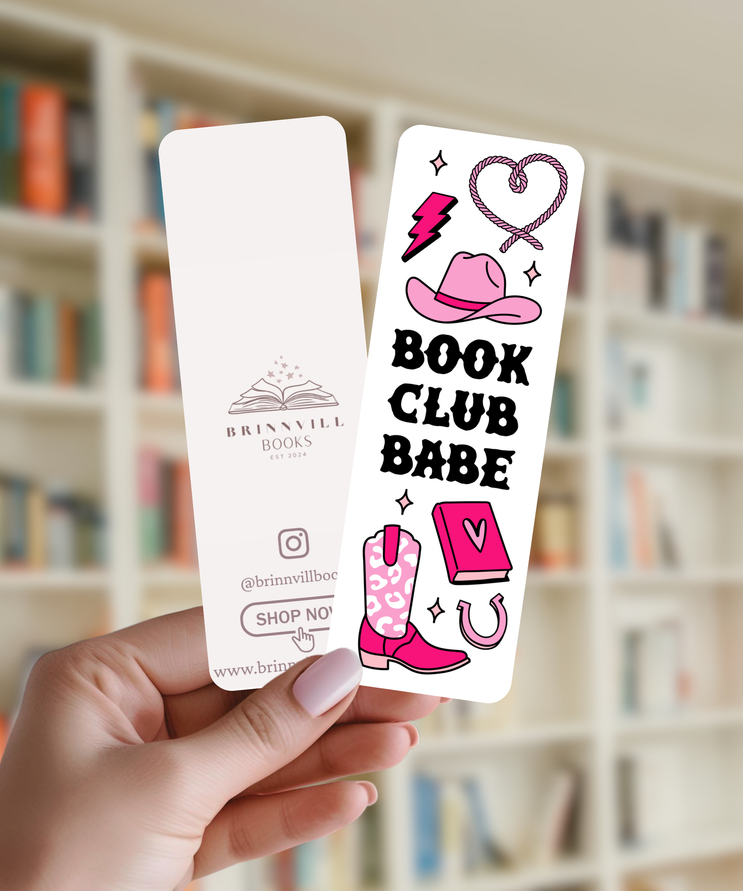 Cowgirl book club bookmark