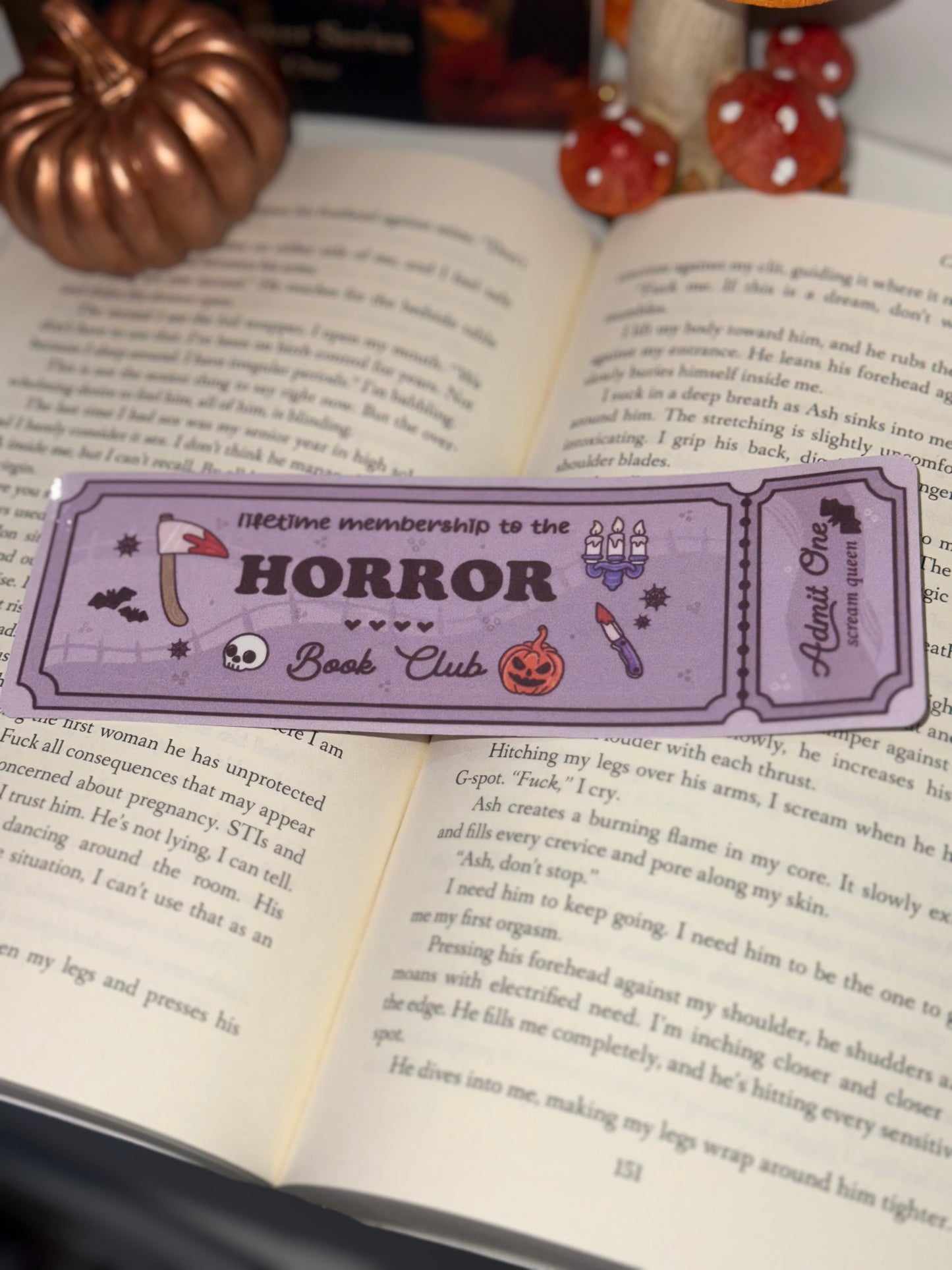 Horror bookmark