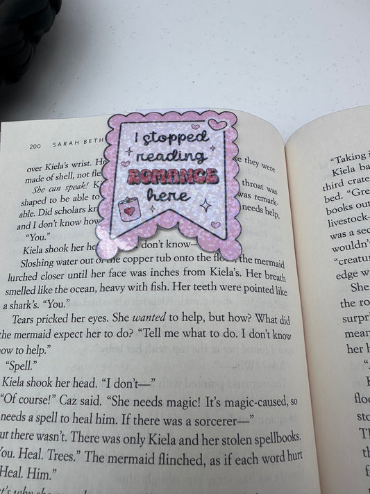 Romance postage magnetic bookmark