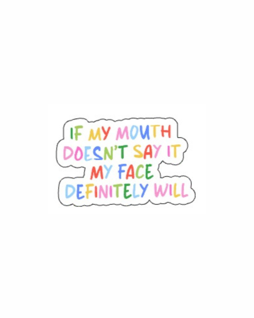 My face will sticker