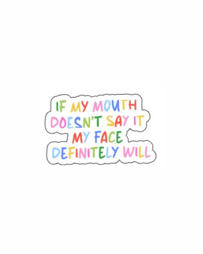 My face will sticker