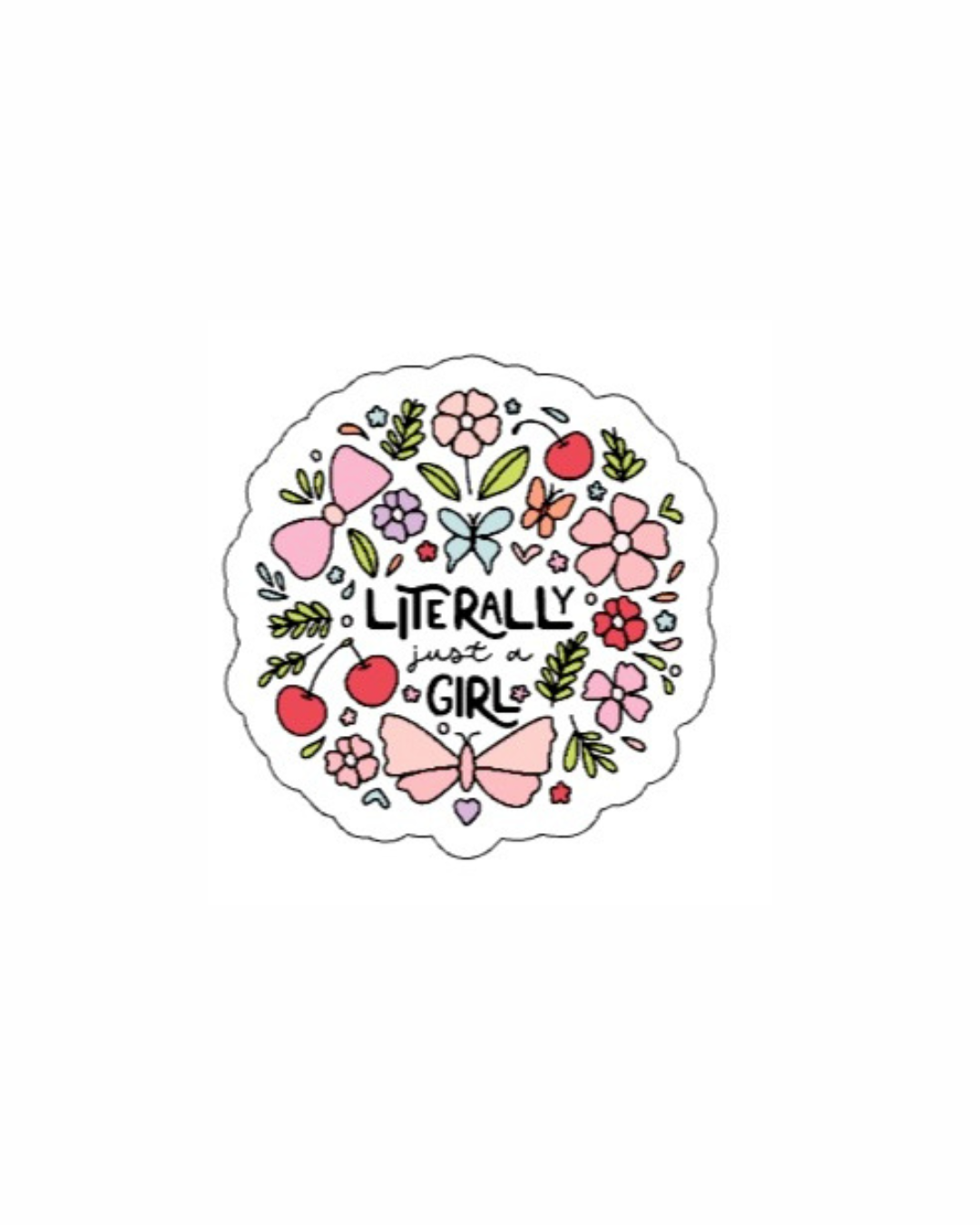 Just a girl sticker
