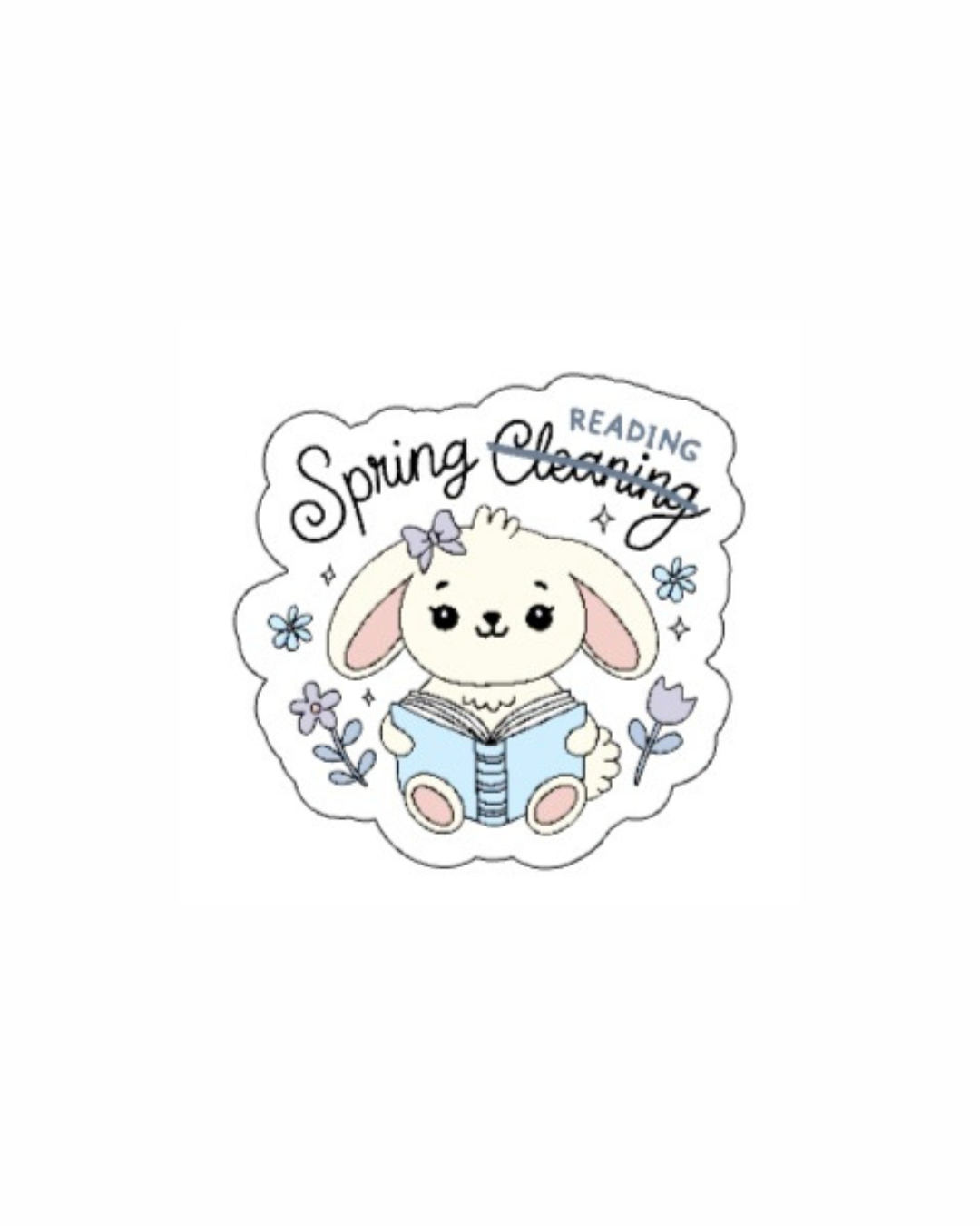 Spring Reading Sticker