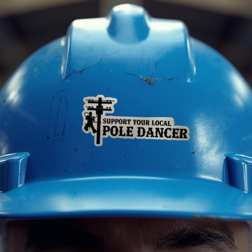 Support pole dancer sticker