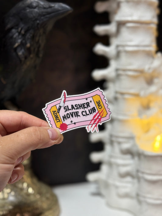 Slasher club sticker