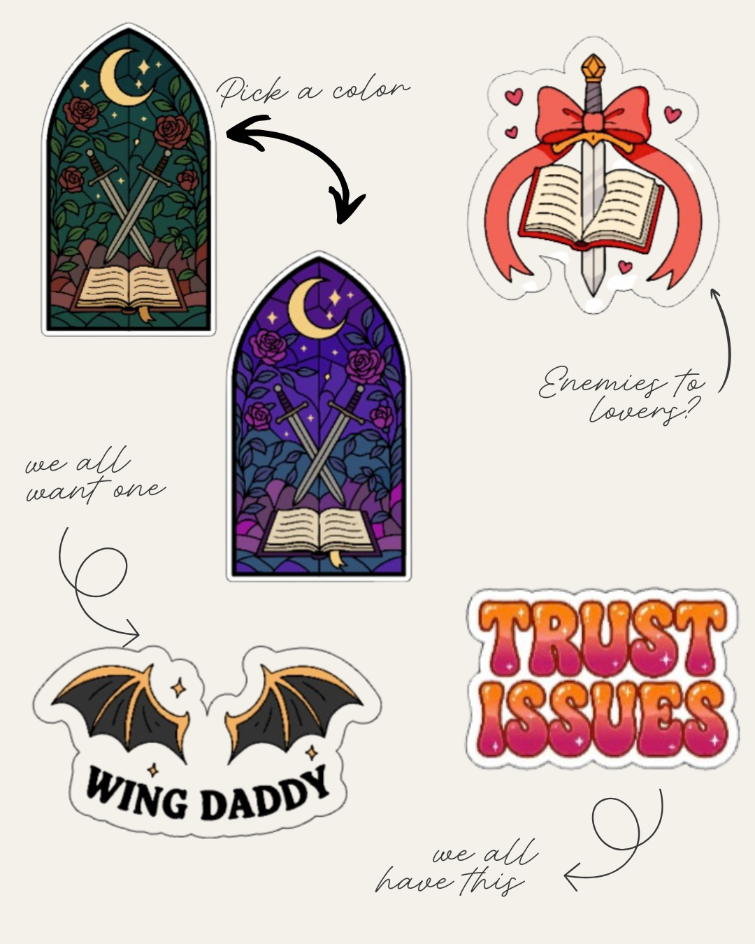 Sword Book Sticker