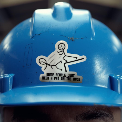 Pat on the back sticker