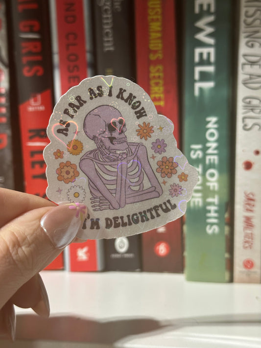 Delightful sticker