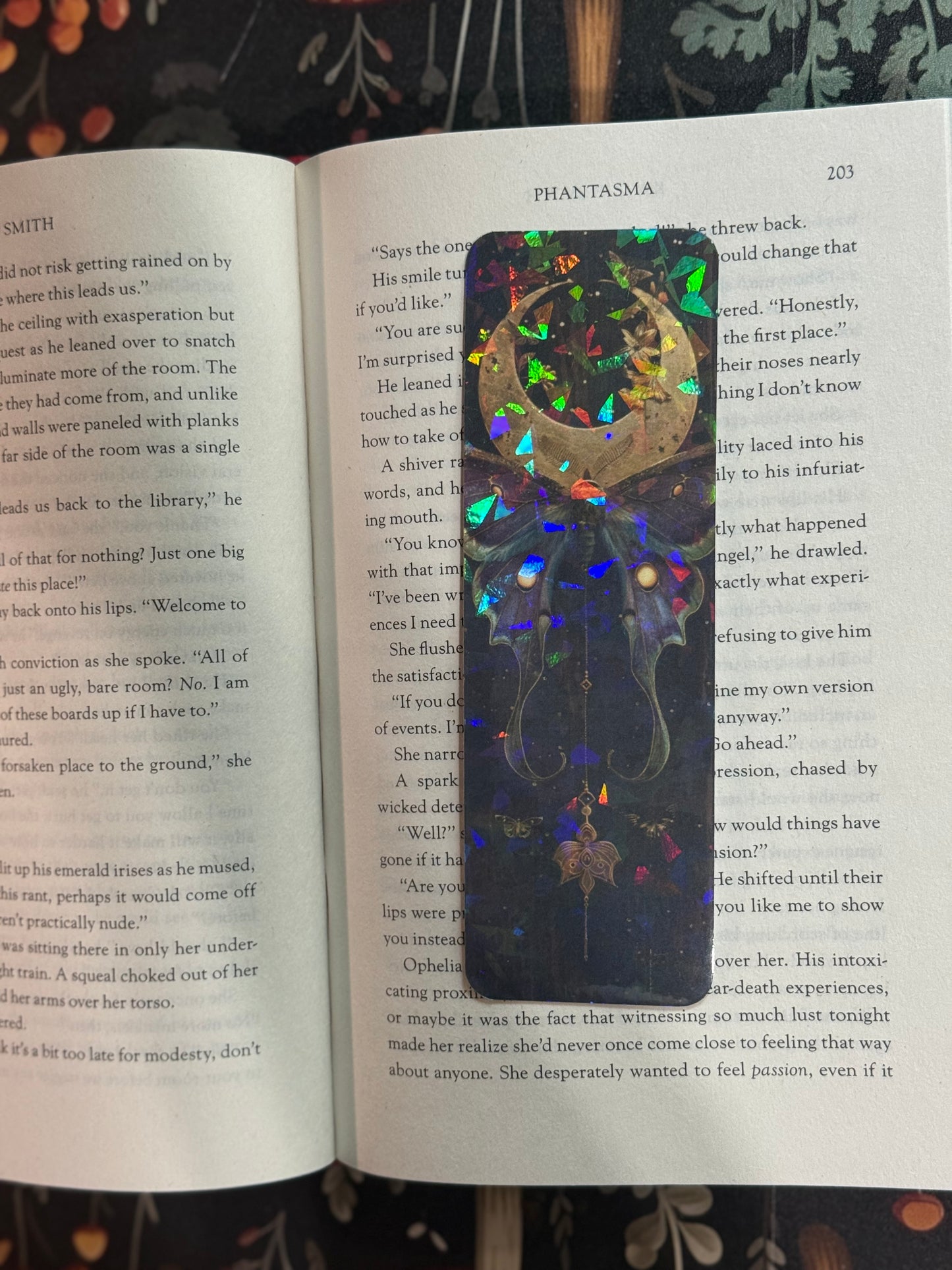 Dark purple moth bookmark