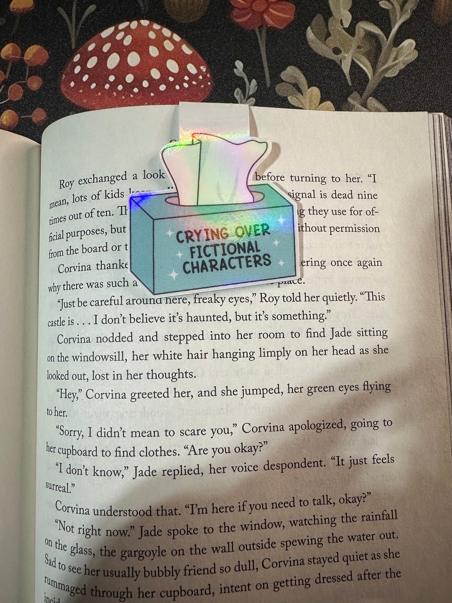 Crying magnetic bookmark