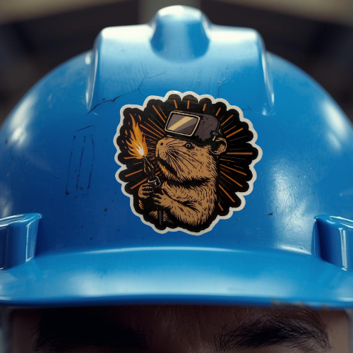 Welder groundhog sticker