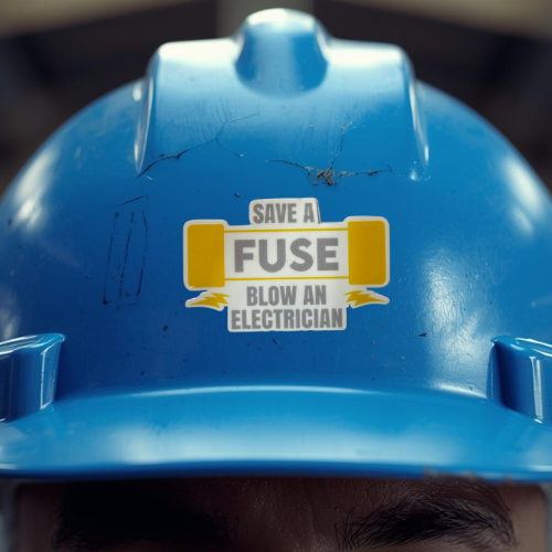 Blow an electrician sticker