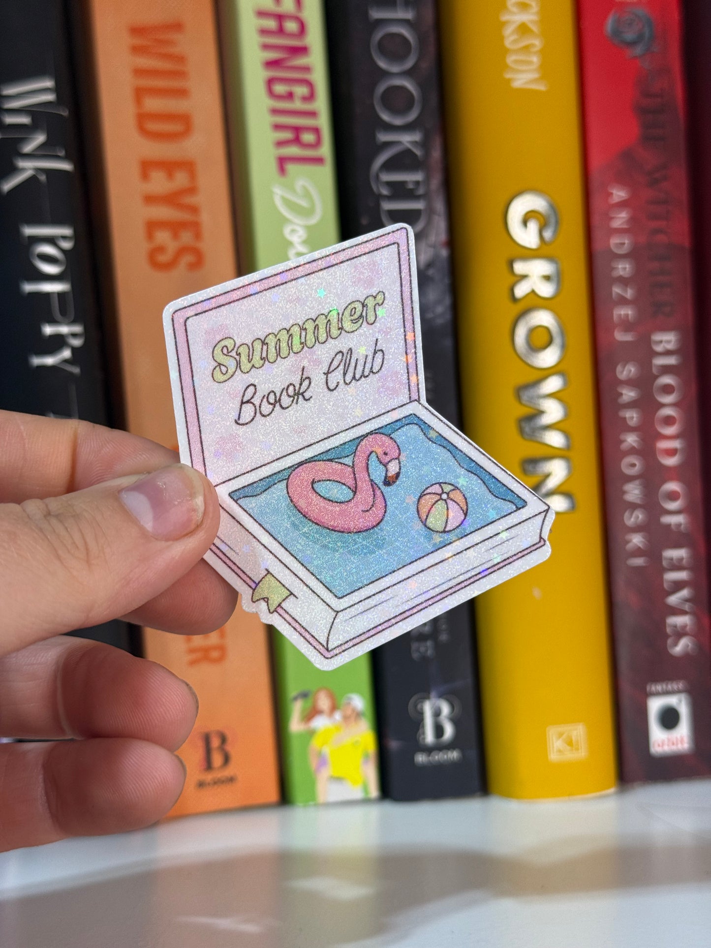 Summer book sticker