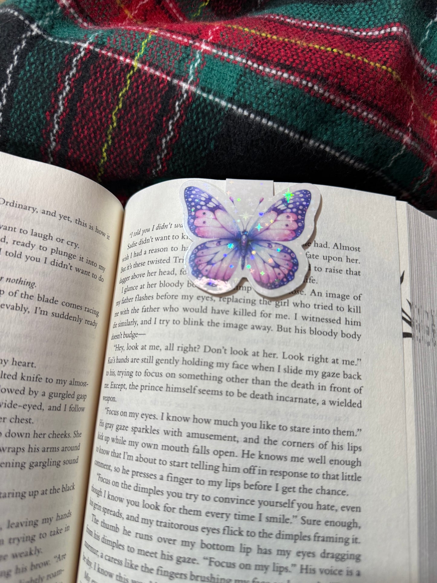 Pink Butterfly magnetic bookmark