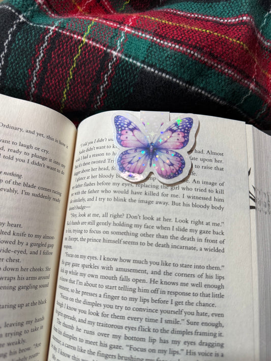Pink Butterfly magnetic bookmark