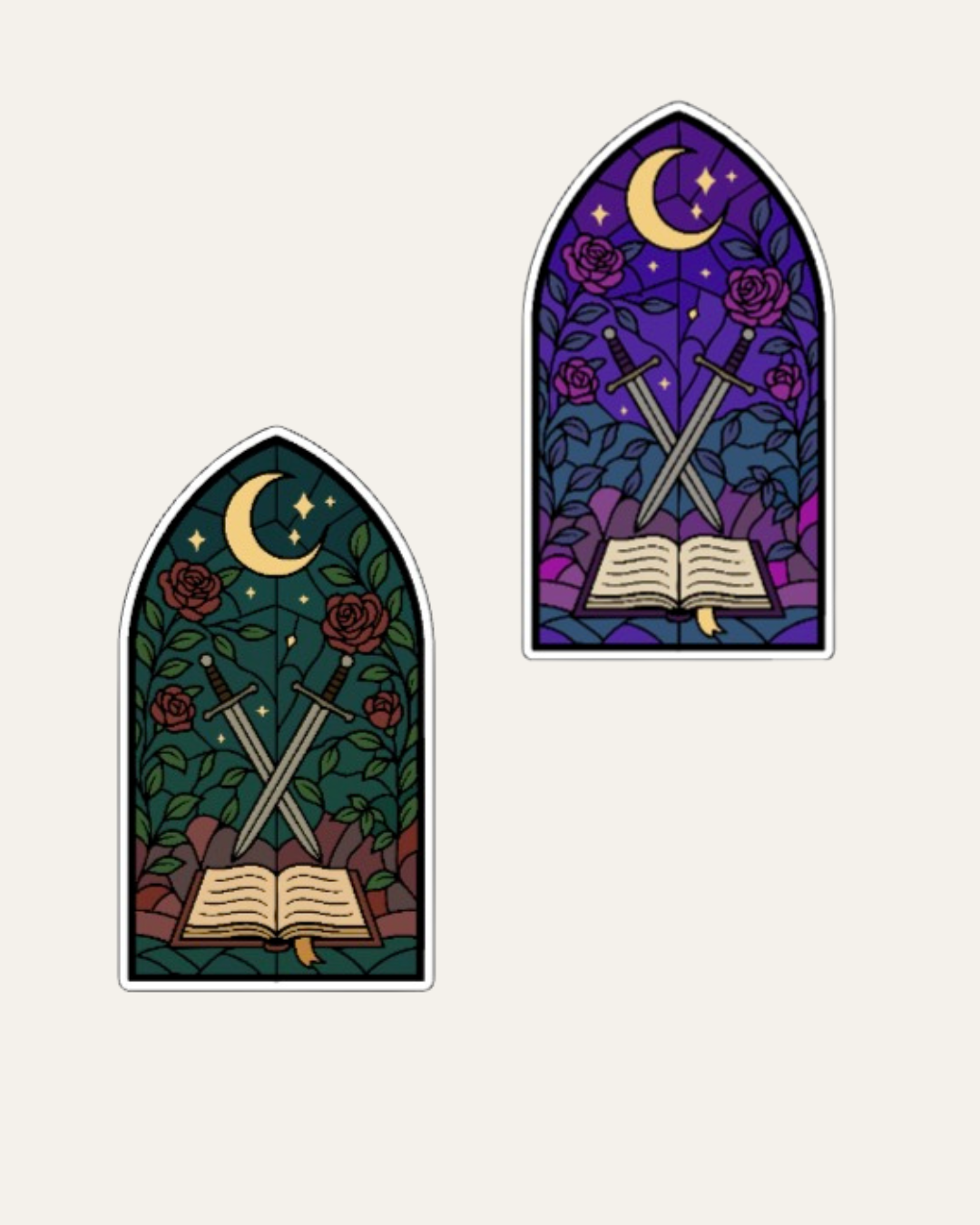 Fantasy Stained Glass Sticker