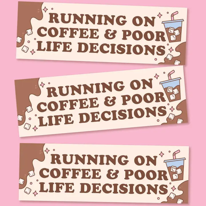 Coffee & Decisions Car Magnet