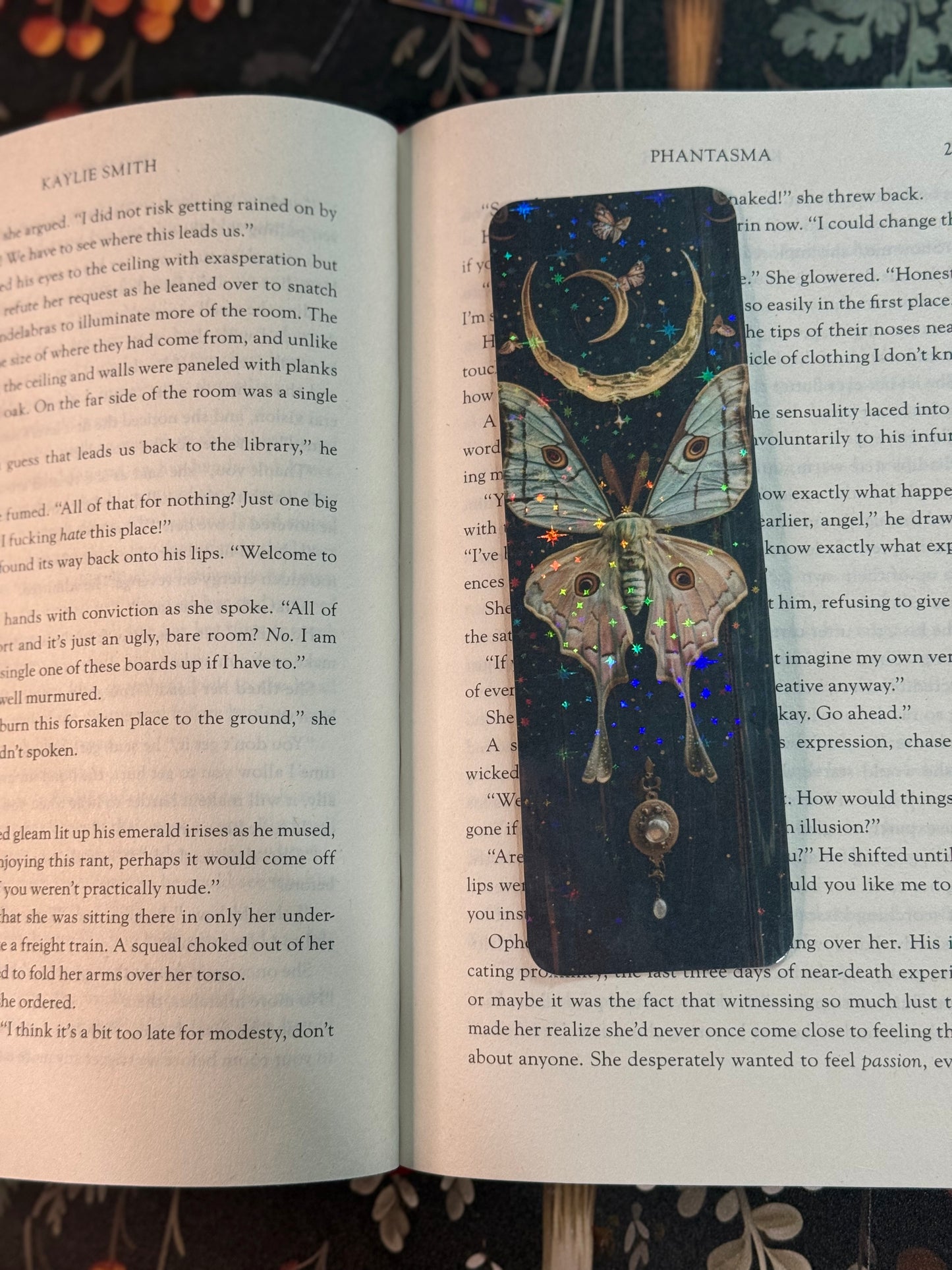 Crescent moth bookmark
